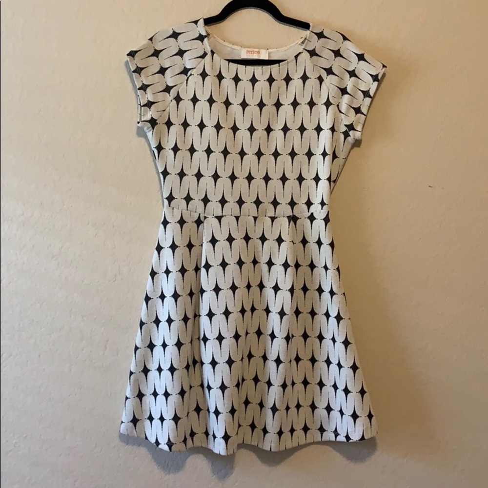 White and blue dress